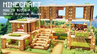 Minecraft How To Build a Simple Survival House [upl. by Napra]