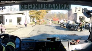 INSIDE VIEW Einsatzfahrt im HLF20 FF Annaburg zum THgr Gebäudeeinsturz nach Expl 19112022 [upl. by Tonya670]