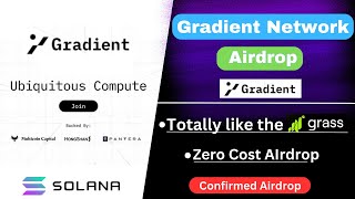 Gradient Network Airdrop  Another great one from Solana [upl. by Naneek]