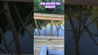 Deck idea with tree branches Budget diy homedecor diy budget [upl. by Tremaine]