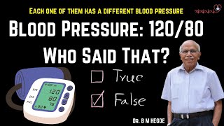 Blood Pressure 12080 Who Said That  Dr B M Hegde [upl. by Guss465]