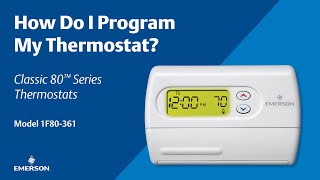 Classic 80 Series  1F80361  How Do I Program My Thermostat [upl. by Berman564]