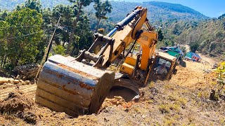 Building an EXTREME Cliffside Road with an Excavator  Excavator Planet [upl. by Frear108]