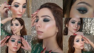 Intense Green Smokey Eyes Makeup Tutorial  Maham Pasha [upl. by Namrak12]