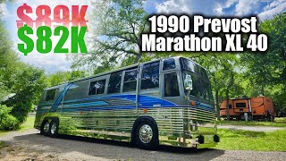 1990 Prevost Marathon XL 40 For Sale in Fort Worth Texas [upl. by Haidabo722]