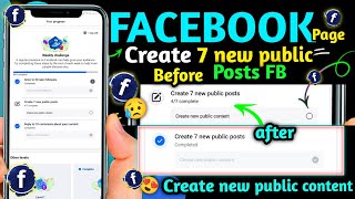 Create new public content  Create 7 new public posts facebook [upl. by Lechner436]