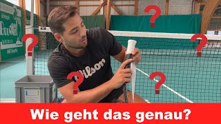 Tennis  Griffband Overgrip RICHTIG wickeln [upl. by Percy]