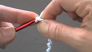 Tutoriel la maille en lair ou chainette pour les gauchers [upl. by Ahsaetan]