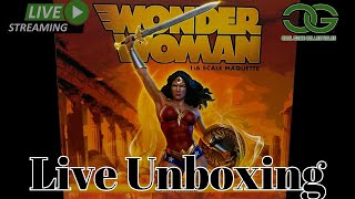 Live Unboxing Wonder Woman 16 Scale Maquette by Tweeterhead [upl. by Kcirad]