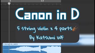 Canon in D  Pachelbel 4 in 1 String Quartet by Katsumi WF [upl. by Milah]