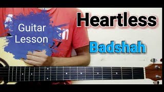 Heartless song Guitar lesson  Badshah  Aastha gill  begginers Guitar lesson [upl. by Nylime736]