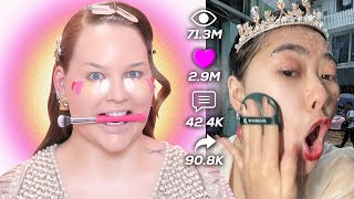 Trying The Most VIRAL Makeup Hacks of 2023  NikkieTutorials [upl. by Aonian776]