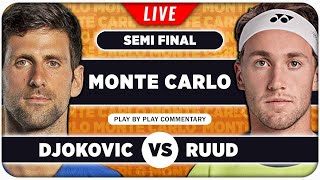 DJOKOVIC vs RUUD • ATP Monte Carlo 2024 SF • LIVE Tennis PlaybyPlay Stream [upl. by Hooper]