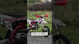 M2R 125cc vs 250cc🔥 rsr dirtbike pitbike [upl. by Eelydnarb]