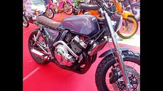 Modification Honda CB 400 SF Custom Scrambler Motorcycle [upl. by Heinrike]