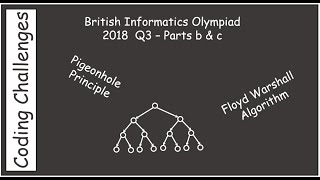 British Informatics Olympiad BIO 2018 Q3 b amp c  Pigeonhole Principle Floyd Warshall Algo [upl. by Erine490]