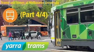 Trams and buses at Melbourne University Part 44 [upl. by Fridlund]