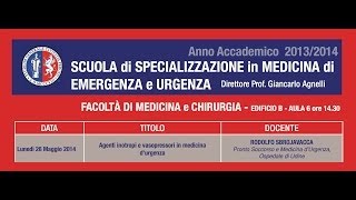 Agenti inotropi e vasopressori in Medicina dUrgenza  Rodolfo Sbrojavacca [upl. by Kilby27]