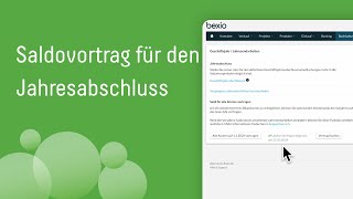 Saldovortrag mit bexio I bexioSupport [upl. by Werdnaed]