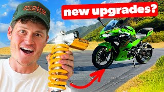 Are Motorcycle Suspension Upgrades Worth it Project Ninja  BIGTIME [upl. by Aratal]