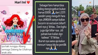 LESTINYA GAK IKHLAS  FANSBASE LANGSUNG KASIH HIMBAUAN SOAL INI KABAR PENTING LESTI BILLAR SORE INI [upl. by Enileme]