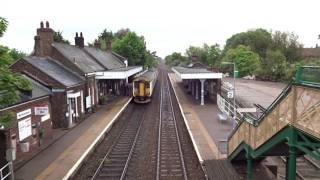 Class 156 train at Wymondham railway station [upl. by Garland690]