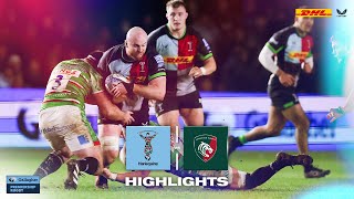 Premiership Highlights Last minute drama at The Stoop for Harlequins v Leicester Tigers [upl. by Vories]