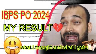 🔥😡🎯🎯MY IBPS PO PRELIMS RESULT 2024😭💔💔IBPS PO PRELIMS RESULT OUTIBPS PO PRELIMS CUTOFFIBPS PO [upl. by Noloc562]