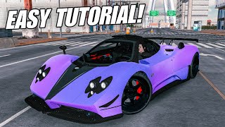 Pagani Zonda Carbon Fiber Candy Color  Easy Tutorial  Car Parking Multiplayer [upl. by Ydnir]