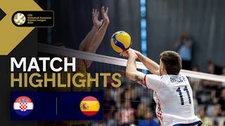 Croatia vs Spain  Match Highlights  European Golden League Men 2024 [upl. by Brunk]