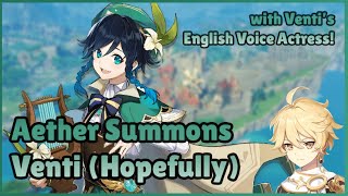 Aether’s Voice Actor Pulls for Venti Featuring Ventis English VA  Genshin Impact [upl. by Bowles747]