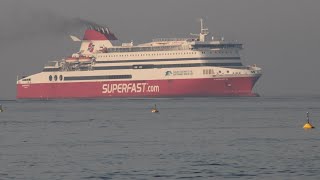 Ferry SUPERFAST XI arrival at Piraeus Pilot station [upl. by Lerraj634]