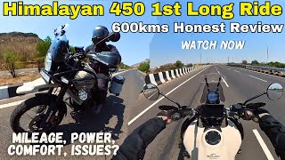 HIMALAYAN 450 1st Long Ride Mileage amp Performance Review  High Speed Stability amp Endurance Test 🔥🔥 [upl. by Sylas684]