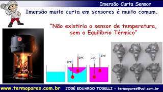 Sensores Temperatura Dimensionamento Imersão Termopares Pt100 e Termômetros Termometria Termologia [upl. by Leunamne]