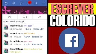 Como Escrever com Letras Coloridas no Facebook [upl. by Mani]