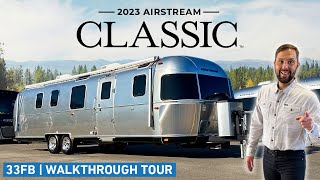 MUST SEE LUXURY TRAVEL TRAILER  2023 Airstream Classic 33FB Tour [upl. by Aecila676]