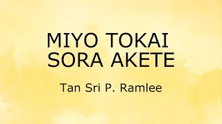 Miyo Tokai No Sora Akete Lirik  Tan Sri P Ramlee [upl. by Welton]