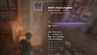 Enshrouded  Wolfs Snarl longbow [upl. by Eixel772]