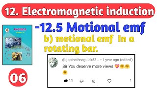 12Electromagnetic induction 06 Maharashtra board physics motional emf class 12 [upl. by Nomyad]