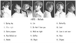 Playlist BTS Ballad Songs to 2017 Pt1 [upl. by Germaine]