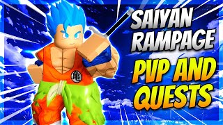 Saiyan Rampage PVP and Quests Gameplay Roblox AtlasZero [upl. by Cyrillus]