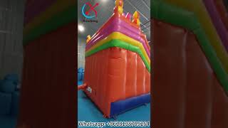 Commercial Digital Printing Inflatable Dry Slide Double Slides Catoon Figures For Outdoor For Kids [upl. by Davidoff]