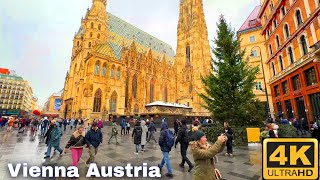 Vienna Winter Walking Tour 🇦🇹 Heavy Snowfall Walking Tour [upl. by Castor]