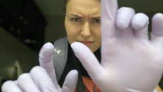 ASMR  Quick head inspection patching you up  personal attention purple gloves [upl. by Guarino]