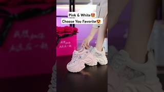 Pink Shoes For Girls New Design 🤩 sheshoe pinkshoes whiteshoes girlsshoes shorts shoes [upl. by Fiora]