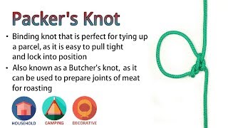 Packers Knot  How to Tie Packers  Butchers Knot  Binding Knot Tying  Knot tutorial [upl. by Alwin]