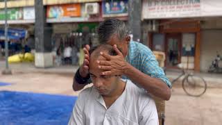 Cosmic Indian head massage  Daily Max Viral Barber  Nehru Place [upl. by Eycal364]