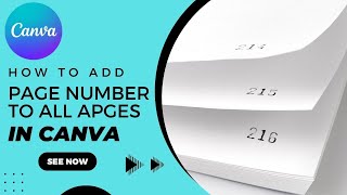 Adding Page Numbers to All Pages in Canva StepbyStep Tutorial [upl. by Clementine]