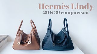 Hermes Lindy 26 amp 30 該如何挑選 使用心得 尺寸對比 內袋 amp 兩款包枕推薦 [upl. by Enerol]