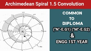 How to draw Archimedean spiral 15 Convolution  Engineering Graphics Drona Walkover Engineering [upl. by Kendra]